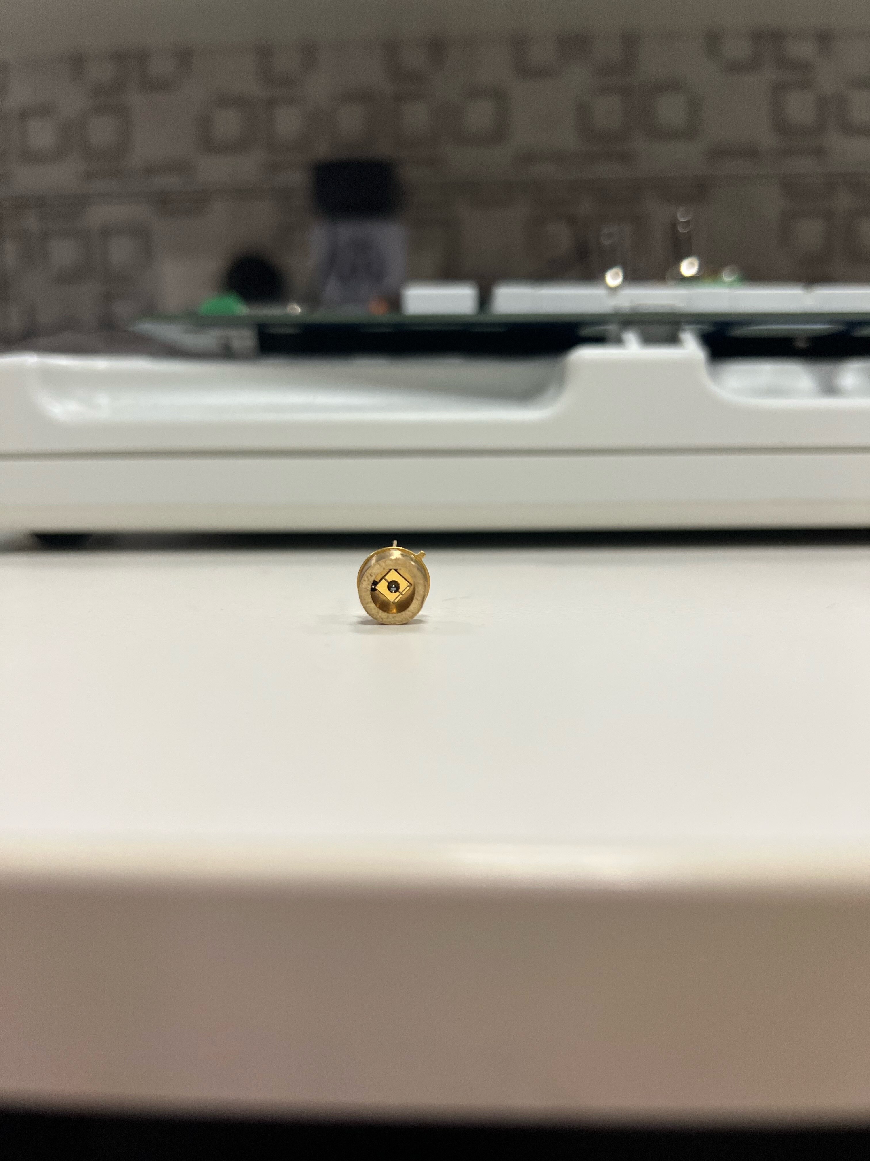 A diode on a desk.