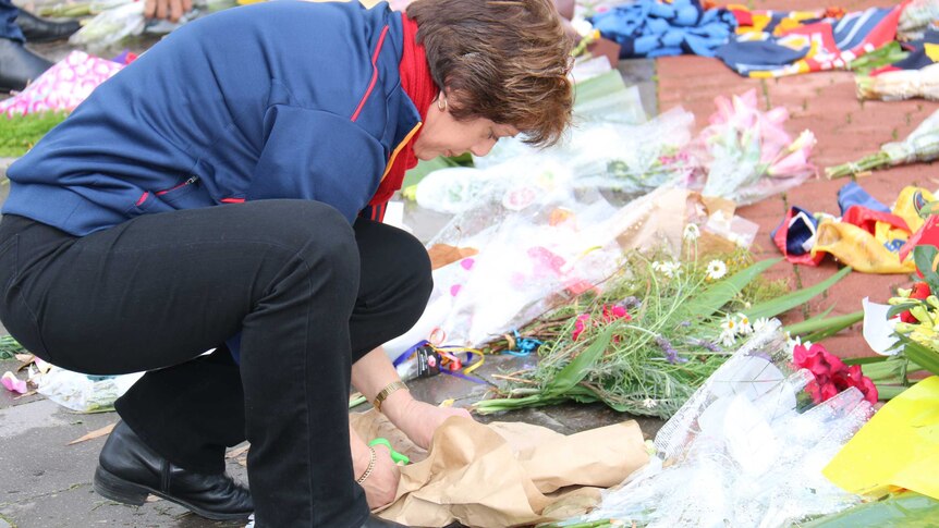 Flowers for Phil Walsh removed