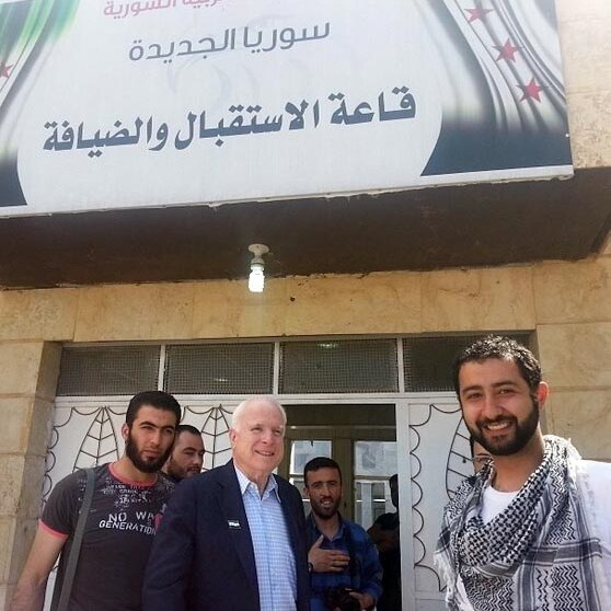 John McCain visits Syria on May 27, 2013.