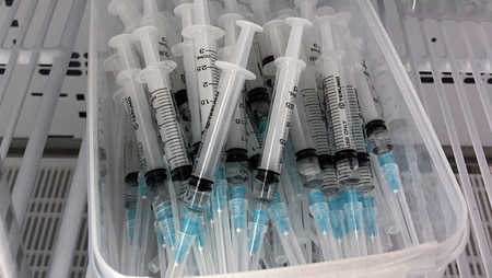 Meningococcal vaccines in a fridge