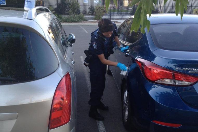 Police at the scene of a stabbing at Wynnum State School on Brisbane's bayside.