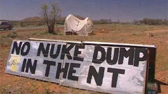 Sign: No nuke dump for the NT (ABC)