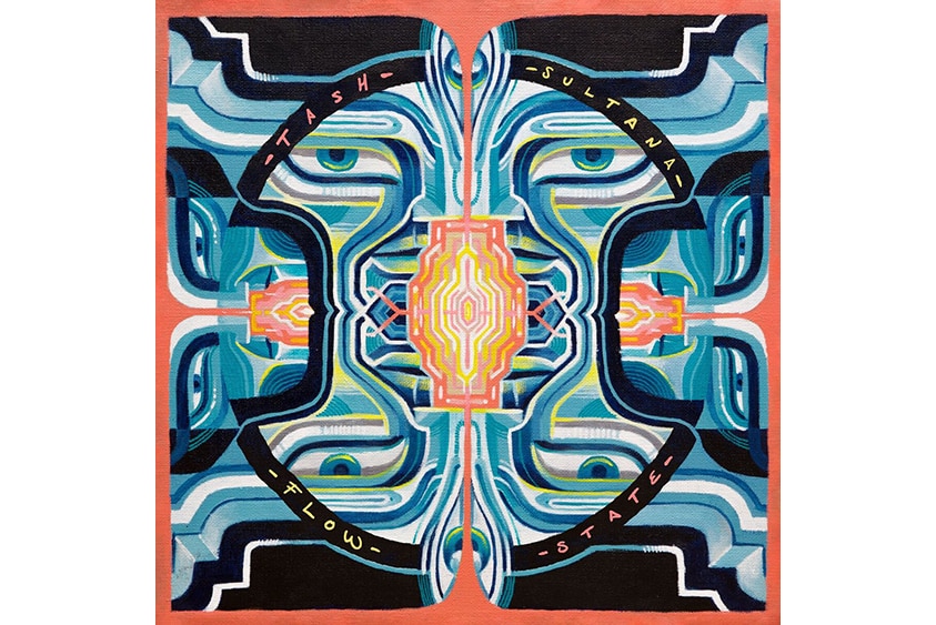 The artwork for Tash Sultana's 2018 debut album Flow State