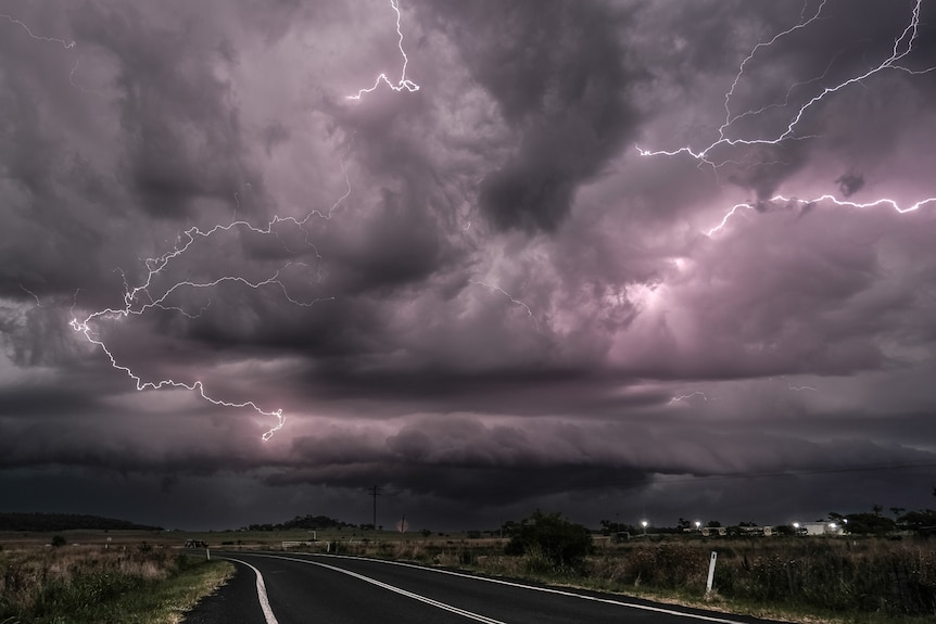 Lightning strike on the Gold Coast