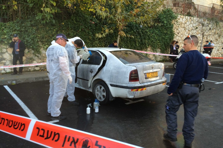 Israeli police examine suspects' car