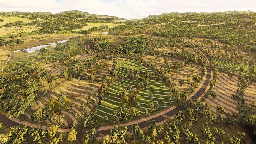 an artists impression of a large park for natural burials