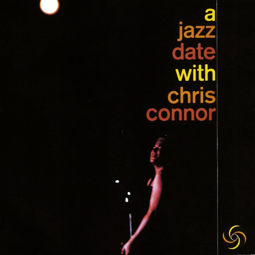 A dark cover featuring Chris Connor on stage with a vintage microphone