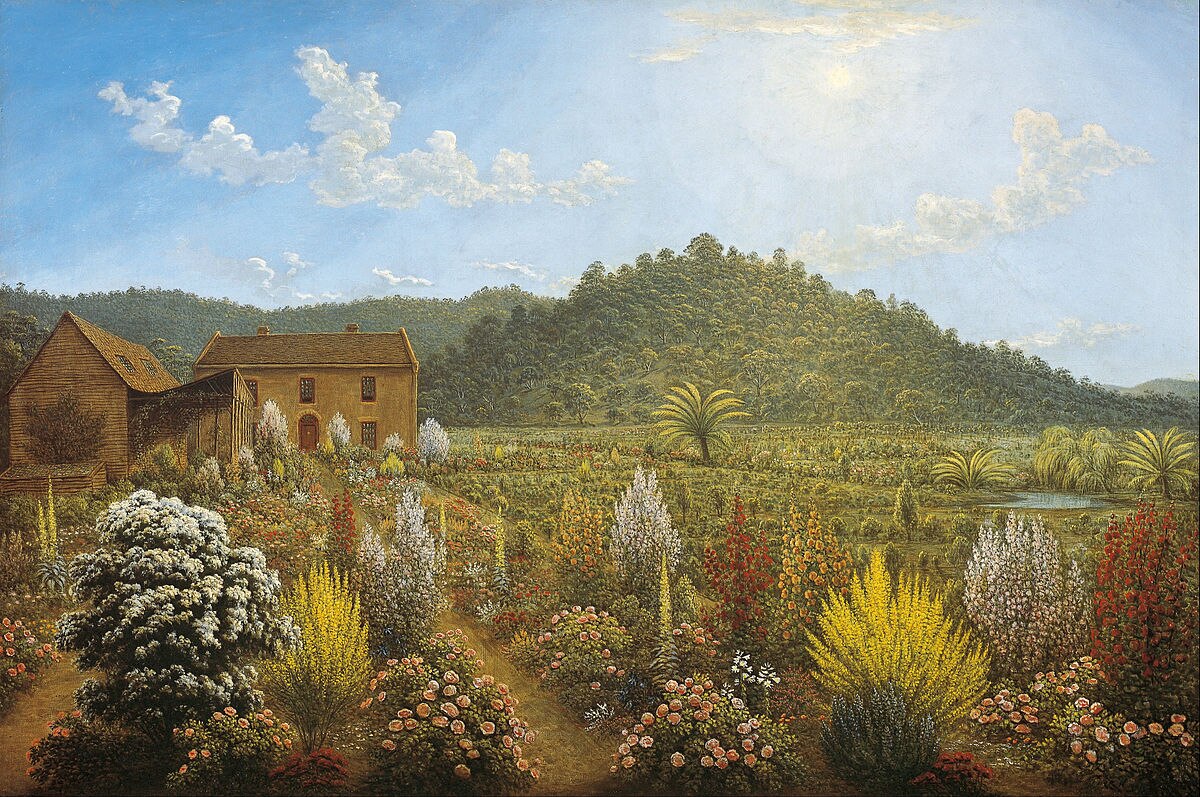 A picturesque colonial landscape