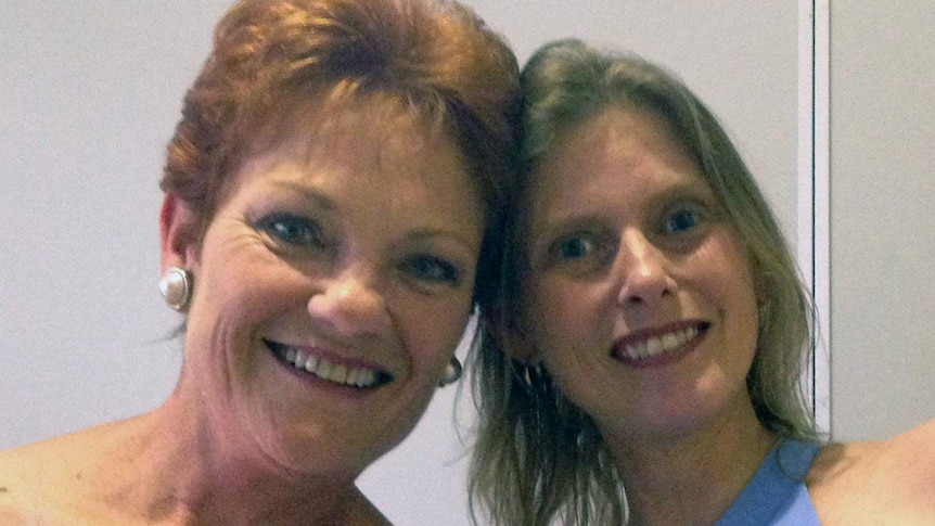 Elise Chapman with Pauline Hanson