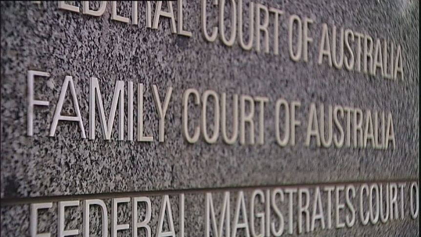 A sign with the words 'Family Court of Australia'