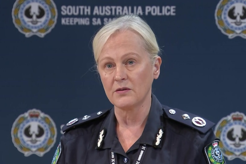 SA Deputy Police Commissioner Linda Williams addresses the media.