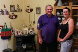 Richard Scott and Jessica Gibson at the Flinders Poppy Arts and Crafts Resource Group