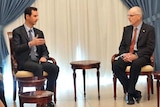 President Bashar al-Assad meets with Wikileaks delegation.