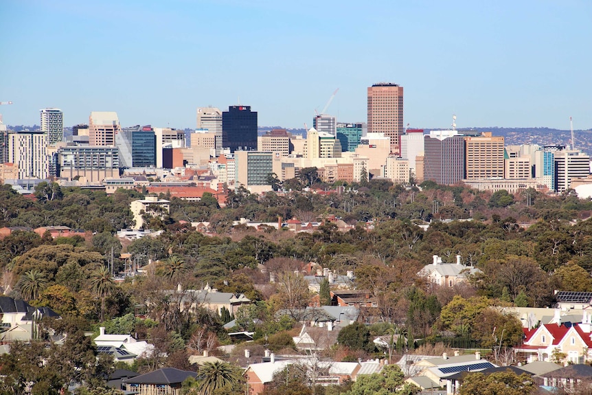 The Skyline of Adelaide looking south