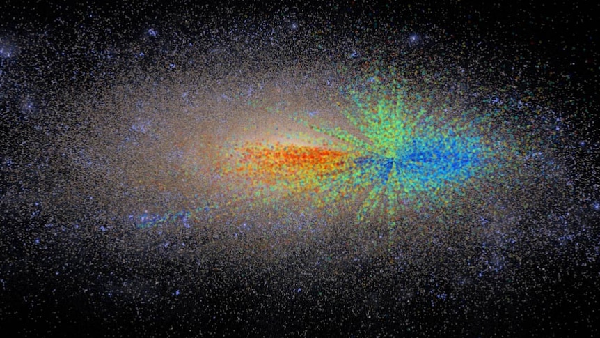 Map showing age of Milky Way stars
