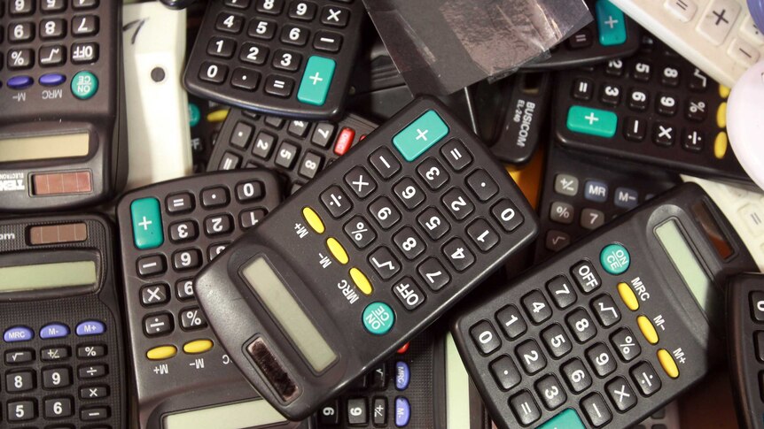Box of calculators