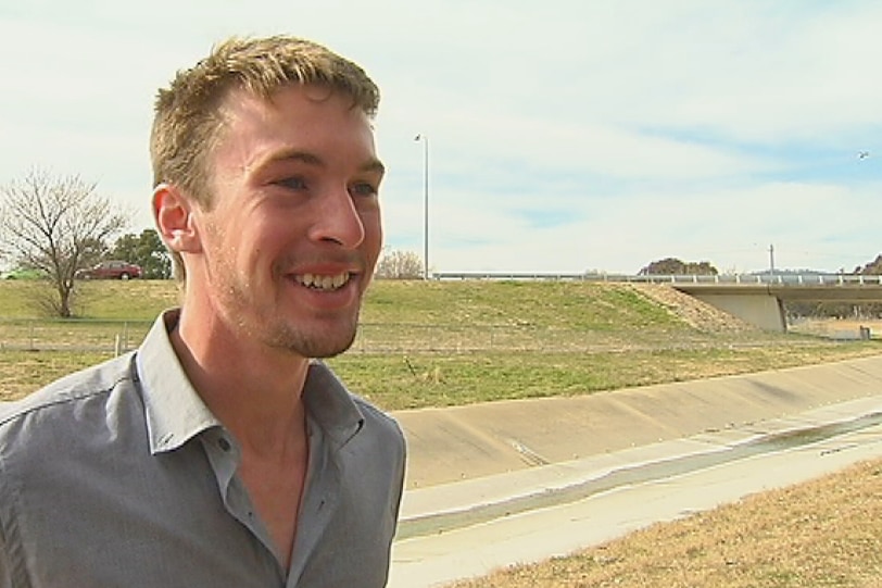 Calwell resident Shane Allen was passing this causeway when he heard screaming.