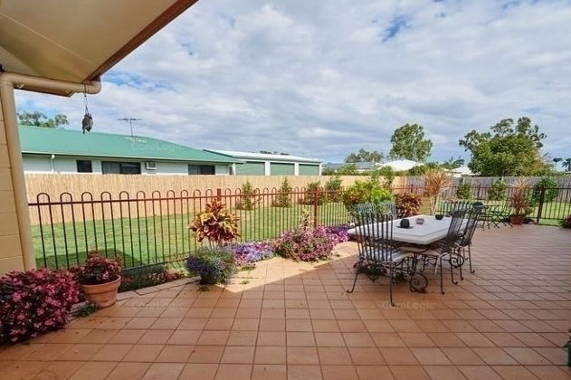 Back yard of Heather White's family home at Kelso in Townsville in north Queensland.