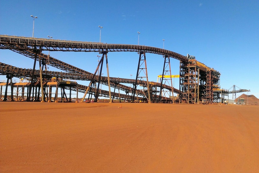 Jimblebar iron ore processing facility in WA's Pilbara region.