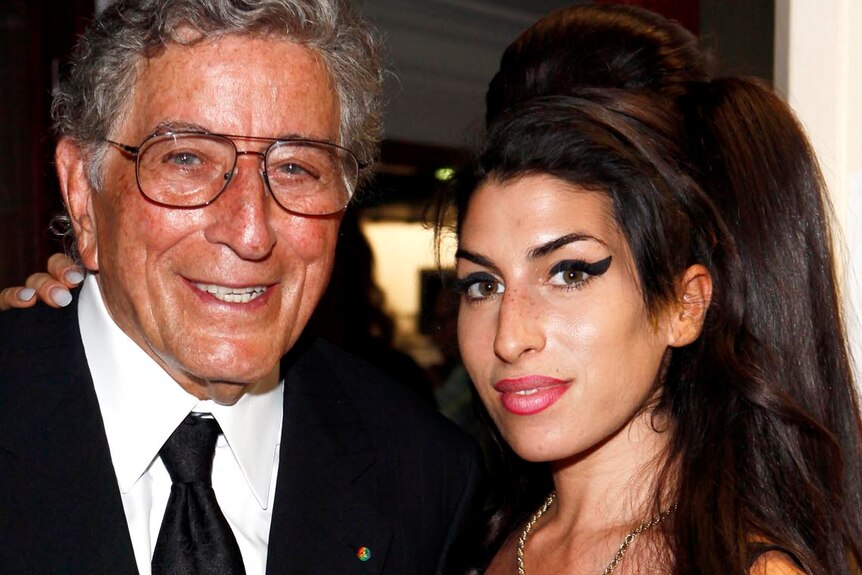Tony Bennett and Amy Winehouse at an after show party