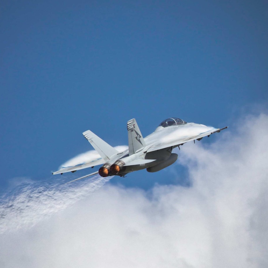 F/A-18 Super Hornet flying