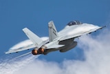 F/A-18 Super Hornet flying