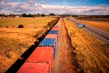 TasRail freight train in Tasmania