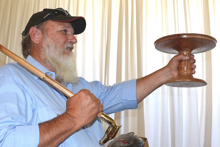 Wood-turner Ralph Florer at Eungella Market