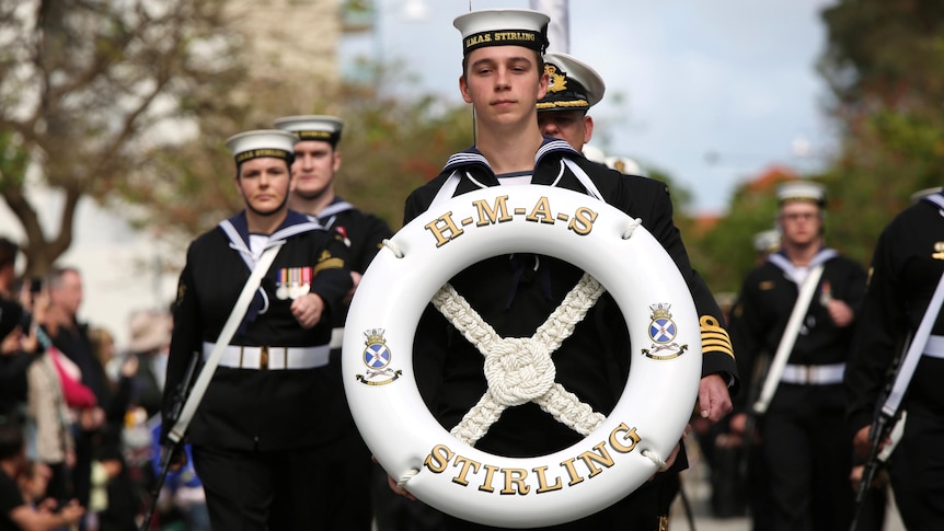 HMAS Stirling Freedom of Entry Parade in Rockingham. 