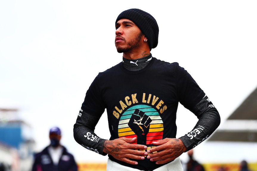 Lewis Hamilton black lives matter t-shirt