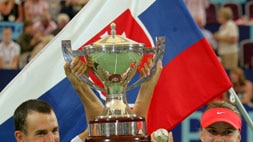 Dominik Hrbaty and Daniela Hantuchova with Hopman Cup