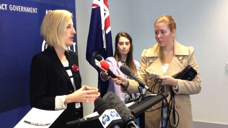 Chief Minister Katy Gallagher announcing the Mr Fluffy asbestos assistance package.