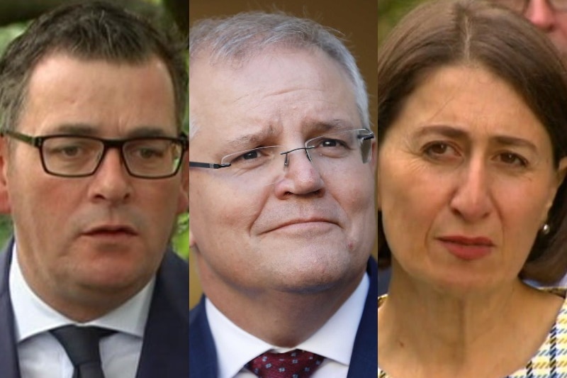 A composite of three politicians' faces.