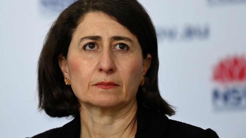 Gladys Berejiklian talks to the media