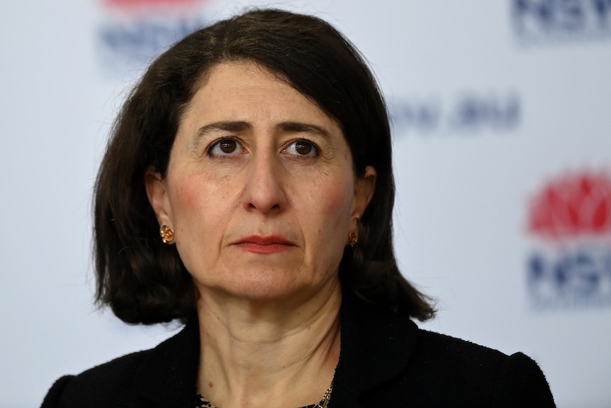 Gladys Berejiklian talks to the media