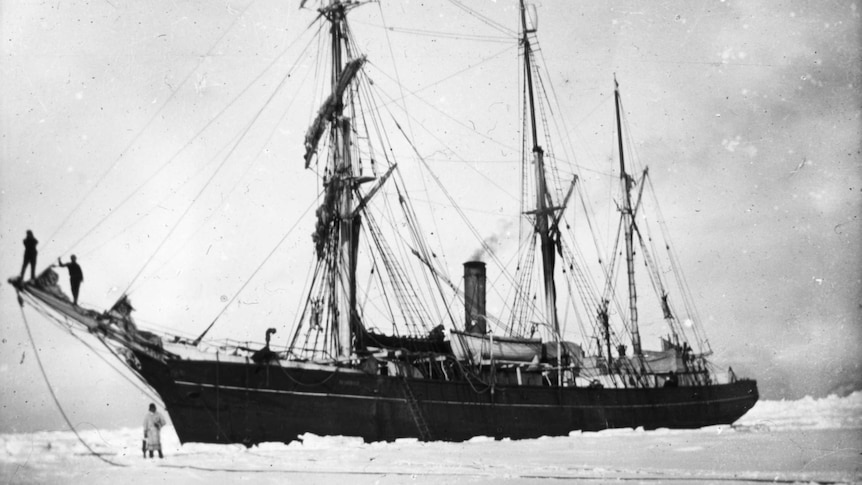 Ernest Shackleton's Endurance trapped in ice in Antarctica in 1915.