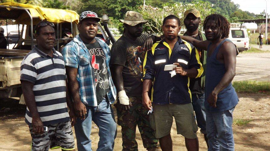 Bougainville Motocross Club members pose for photo