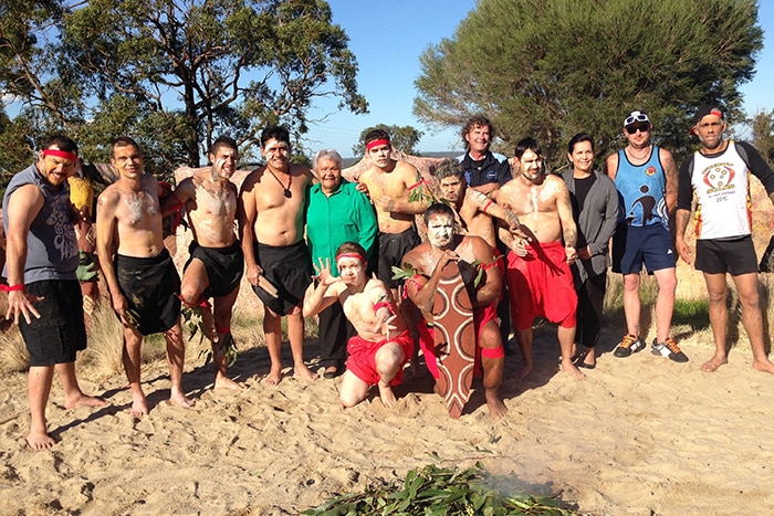 Aunty Lorraine Peeters (in the centre, wearing green) gives healing workshops across the country.