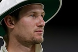 Cameron Bancroft looks off to one side wearing a wide-brimmed white hat