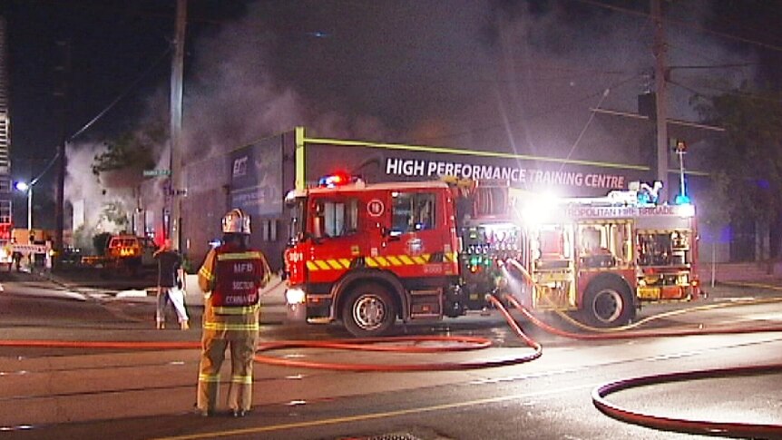 Gym destroyed by fire in Richmond, Vic