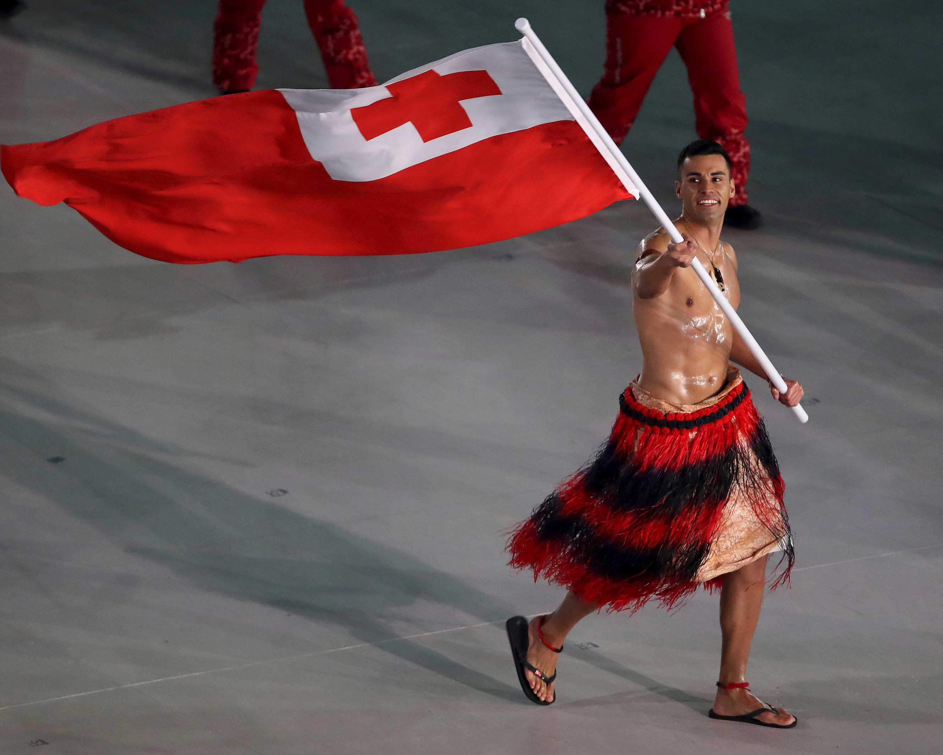 Winter Olympics: Tongan Flag Bearer Pita Taufatofua Repeats Famed ...