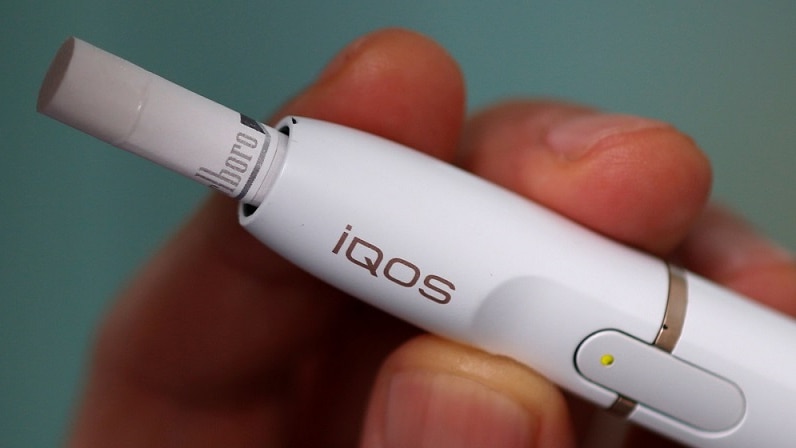 A close up of a Philip Morris iQOS e-cigarette.