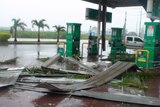 Debris from Cyclone Ului littered the front of Proserpine's BP Service Station.