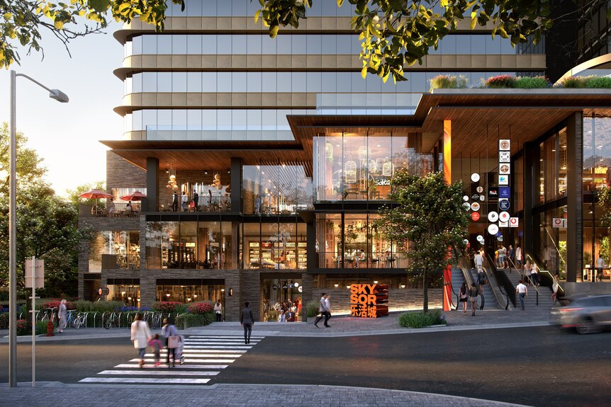 A concept image for new Chinatown in Box Hill.