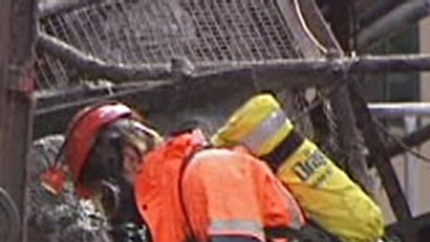 Rescue workers wearing breathing apparatus entered the main tunnel this morning.
