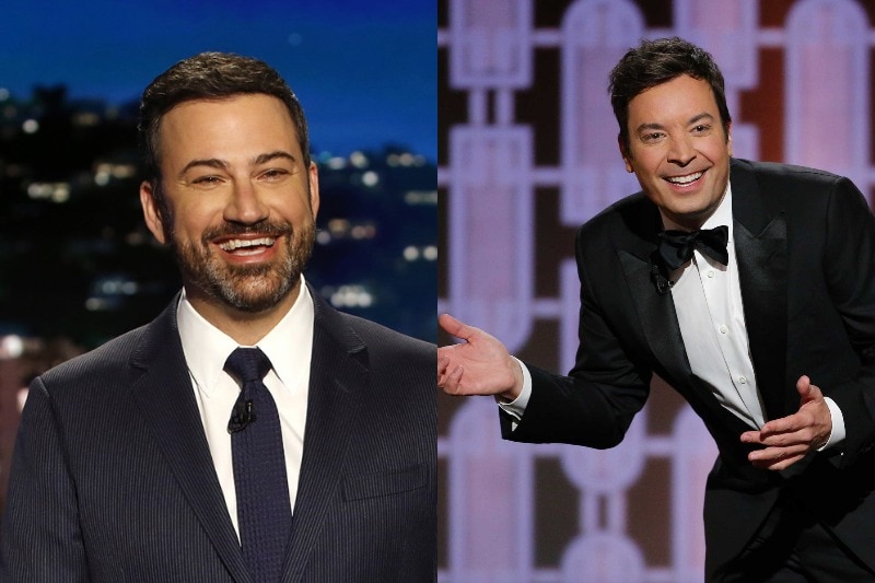 US talk-show hosts Jimmy Kimmel (left) and Jimmy Fallon.