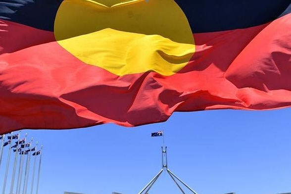 Aboriginal Flag flies in front of parliament house