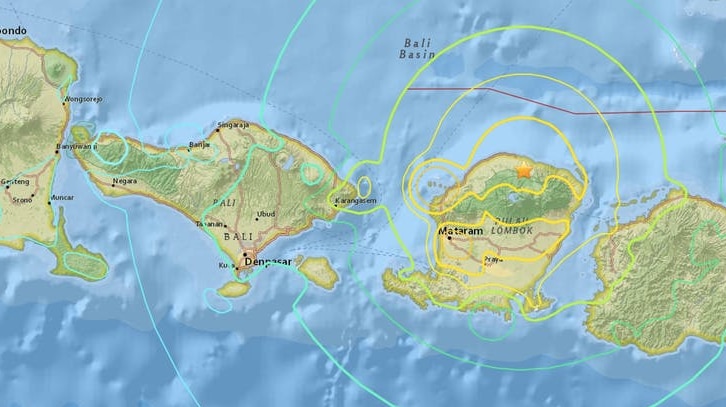 Recent earthquakes on Lombok were felt in Bali.