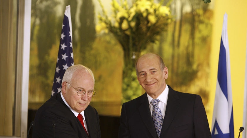 Strong backing...Mr Cheney said the US would always support Israel in its quest for safety.