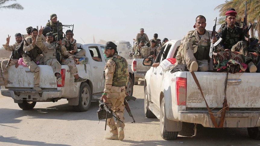 Iraqi government forces on patrol